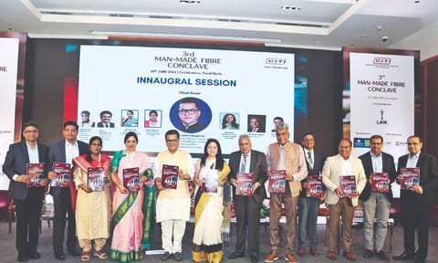 Union Minister of State for Textiles Pabitra Margherita at the conclave on Man Made Fibre in Coimbatore on Monday