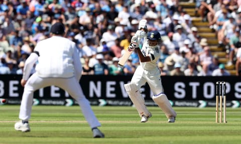  Yashasvi Jaiswal plays a shot during the match