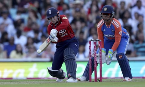 England's Tammy Beaumont in action during the third women's International T20 Match 