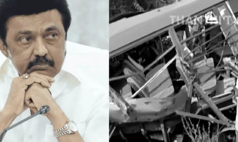 CM Stalin extended his condolences and announced financial aid of Rs 5 lakh each to the families affected by the tragic train-van collision