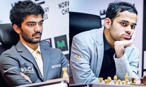D Gukesh; Arjun Erigaisi 