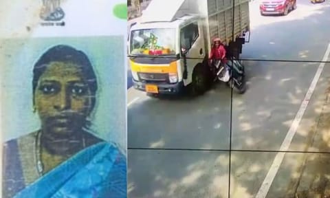 D Sridevi, CCTV footage of the accident 