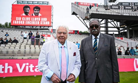 Farokh Engineer and Clive Lloyd (X) 