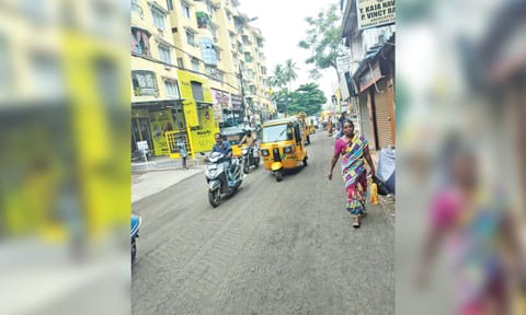 The Choolaimedu High Road was milled last week but there are no signs of authorities re-laying the stretch any soon