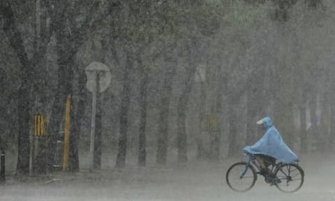 Swathes of northern China have endured deadly rains and floods (AP)