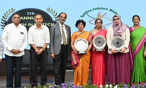 4 eminent women achievers honoured Ethiraj College hosted Biotech Conclave 