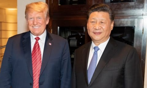  US President Donald Trump with China President Xi Jinping