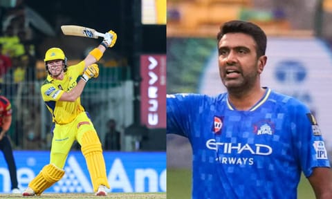 Dewald Brevis; Ravichandran Ashwin (Photo: Hemanathan M/PTI)