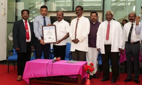 Health Minister Ma Subramanian felicitated the principals of the five colleges