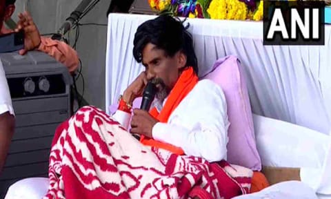 Maratha reservation activist Manoj Jarange Patil (Photo/ANI)