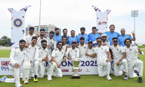 Central Zone beats South Zone by 6 wickets to lift Duleep Trophy