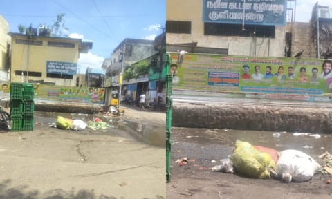 Sewage water overflow and stagnation in residential areas