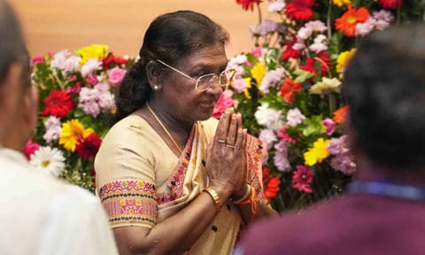 President Droupadi Murmu at the National Geoscience Awards 2024 ceremony (PTI) 