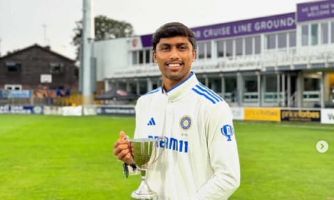 Right-arm pacer Henil Patel 