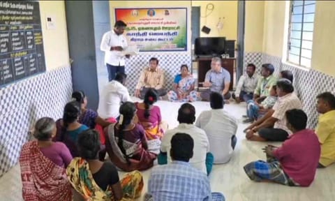Eganapuram villagers mark their opposition to Parandur airport for 15th time