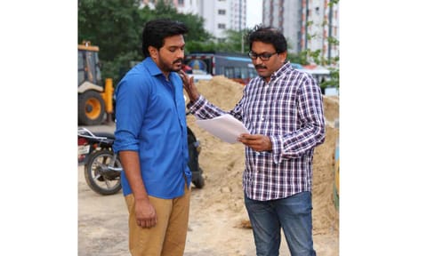 Mugen and Krishna Balaram from the sets of Niram 