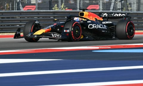 Max Verstappen in action during qualifying rounds