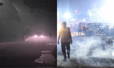 Chennai wakes up to smog and poor visibility (Photo/Justin George)