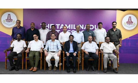 The new office bearers of the TNCA during the press conference 