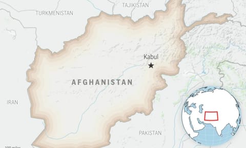 This is a locator map for Afghanistan with its capital, Kabul. (Photo: AP)