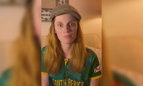  South African cricket writer Thanja Vuur (Screengrab: @Cape_town_cricket_queen) 