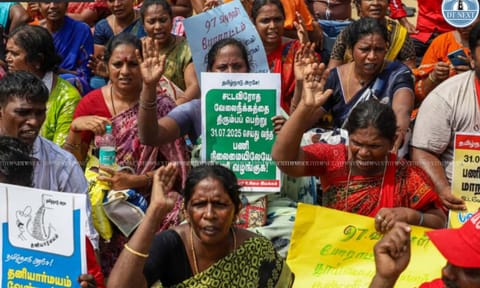 Visuals from the protest spot (Hemanathan M)