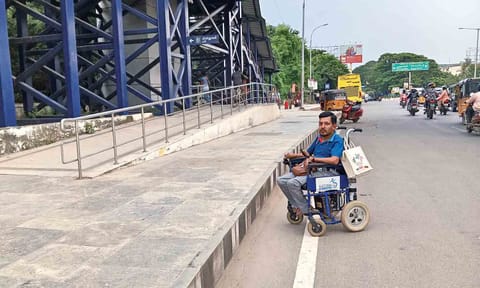 Tall platform along Alandur station a challenge to reach ramp