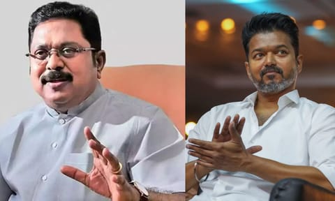 TTV Dhinakaran & TVK leader Vijay (File/PTI) 