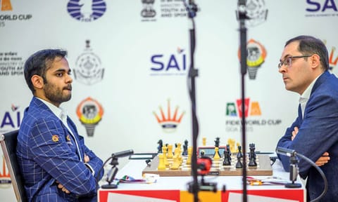 GM Arjun Erigaisi and Peter Leko ahead of their match 