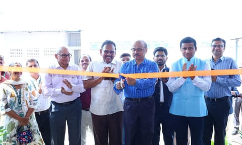 (L-R) S Annamalai, vice chairman, PCL, D, Manoharraj, CEO, PCL, AP Dash, outstanding scientist, director, HEMRL, MVL Ramesh outstanding Scientist, GM,SFC,Jagadalpur during the inauguration of Pandian Chemicals Limited’s third Perchlorate manufacturing facility at the Sipcot Industrial Estate, Thervoy Kandigai, near Chennai