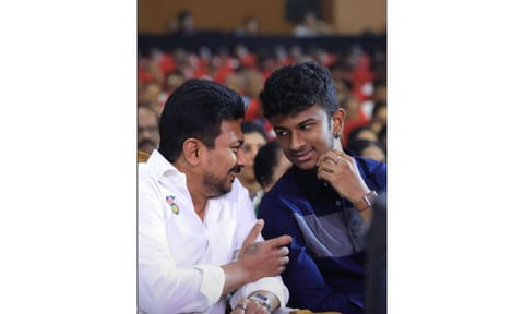 Udhayanidhi and his son (Insta/inban.u)