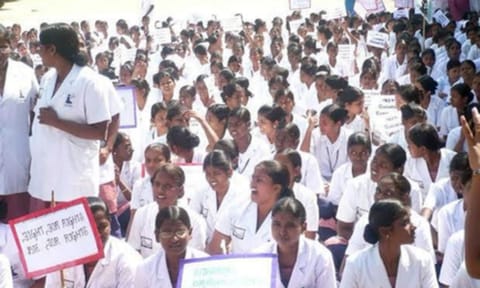 File Image of Nurses Striking (IANS) 