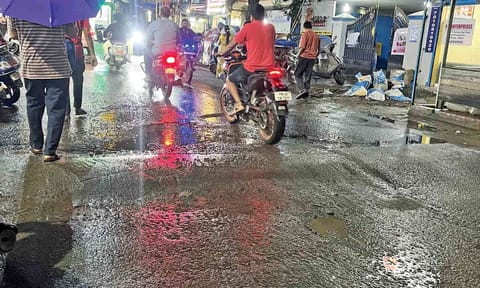 Poorly designed, unmarked speed breakers on a busy stretch of Kalaignar Nedunchalai Road in New Perungalathur