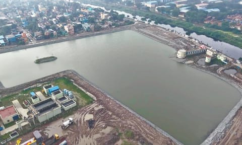 A 9.95-acre pond being upgraded at Kargil Nagar, Tiruvottiyur