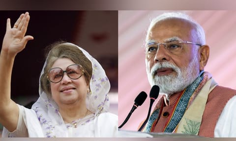 Former Bangladesh Prime Minister Begum Khaleda Zia, Prime Minister Narendra Modi (ANI)