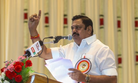 Edappadi K Palaniswami at the AIADMK executive committee and general council meeting on December 10 (Hemanathan M) 