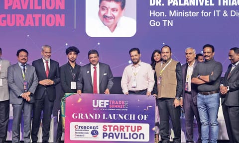 Minister for Information Technology and Digital Services PTR Palanivel Thiaga Rajan at the UEF Trade Summit 2025