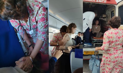 Karnataka ex-MLA and doctor Anjali Nimbalkar saved an American woman who suffered a mid-air medical emergency on a Goa–New Delhi flight. (x/@siddaramaiah) 