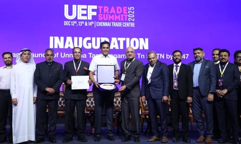 Industries Minister TRB Rajaa inaugurating the UEF Trade Summit 2025 