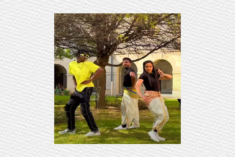 Jika shared his dance video with a caption that reads, "I tried the Bharatanatyam dance."