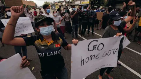 The Opposition backs the public protests happening all over the island, demanding the resignation of the President and the entire Rajapaksa family.