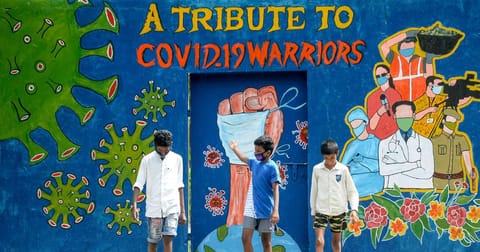 A mural on a wall in Chennai