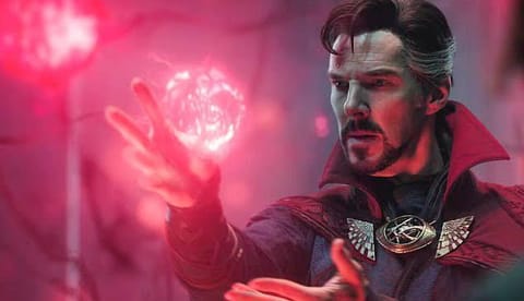 Benedict Cumberbatch as Doctor Strange in Doctor Strange: Multiverse of Madness