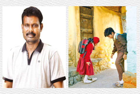 Director Saamy and a still from Akka Kuruvi
