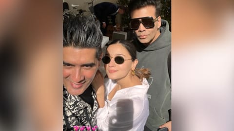 Malhotra along with Alia Bhatt, and Karan Johar