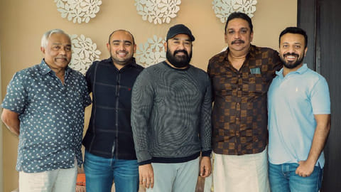 Mohanlal with L353 film crew