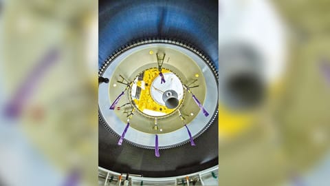 GSAT-24 being loaded into Ariane rocket