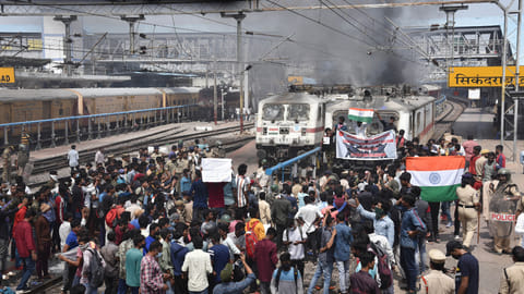 Agnipath protest in Hyderabad
