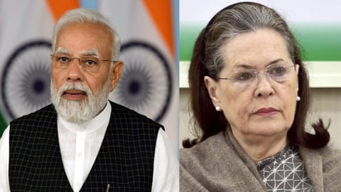 PM Modi and Congress President Sonia Gandhi