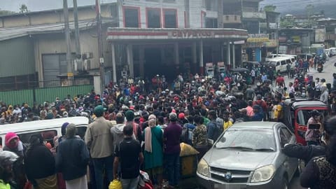 Sri Lanka's economic crisis has caused fuel shortages that sparked long lines at gas stations